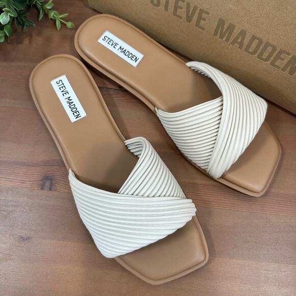 Steve Madden Women's Cream Sandals - Picture 1 of 5